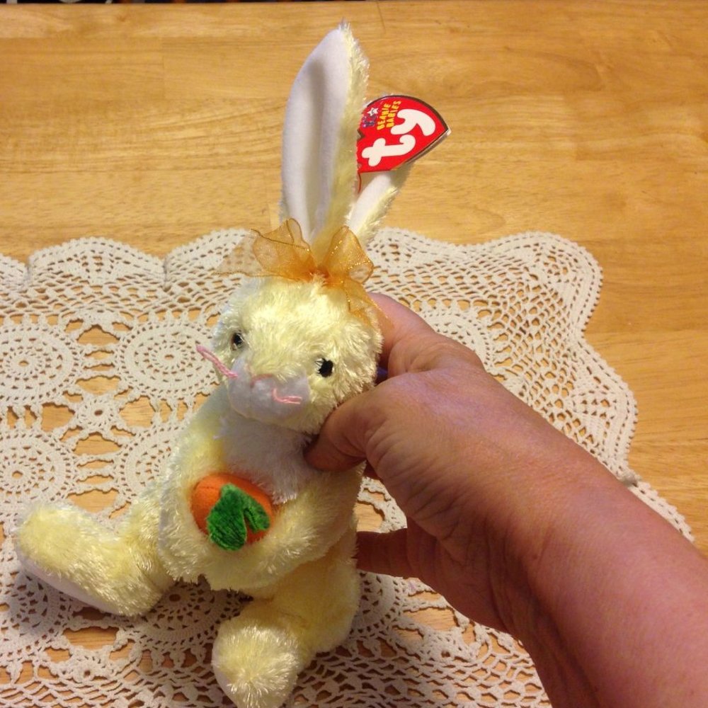 Ty Beanie Babies Nibblies Easter Bunny - 2002 10 yrs anniversary edition - Picture 1 of 6